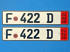 Vintage German Transit License Plates Pair Expired 2006 Collectible Automobilia picture