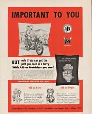 1956 AJS Matchless Parts Cooper Motors - Vintage Motorcycle Ad picture