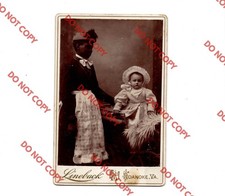 WOW RARE c. 1890 African American Black Nanny White Baby ROANOKE VA Cabinet Card picture