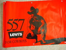 Levis Advertising Ad Store Sign display Jeans 557 Cowboys Red Western Denim picture