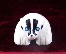 ZMT SALE -30% Zuni Badger Fetish by Eli Cheama - White Fishrock picture