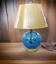 RARE MCM BITOSSI By ALDO LONDI Pottery Table lamp, 60s. RARE FISH picture