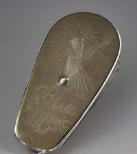 Vintage Wizard Etched Motorcycle Part Blue Magic signed Schlos Outlaw Biker picture