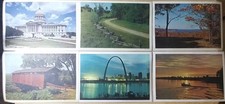 Vtg Bright of America Scenic Missouri Placemats Set of 6 Reversible Laminated picture