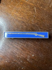 Blue Rifle Bar Pin Clutch Back Army Militaria Insignia WW11 Sterling picture