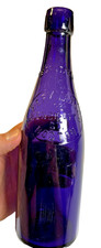 Antique Amethyst Purple Blob Top Blobtop Bottle  A Perkman Boston Massachusetts picture