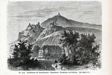 68 Ribeauvillé Rappoltstein 1893 original lexicon-xylograph St-Ulrich Girsberg  picture