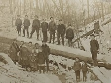 c1911 Winter Forest & Creek, Short Creek Harrison Co OH Real Photo Postcard RPPC picture
