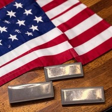 Collectible Lot of 3 Military WWII 925 Sterling Silver Bars Pin Backs, 1