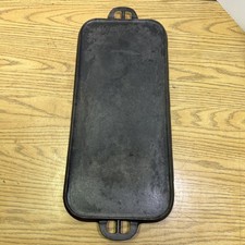 Antique HTF Wapak 8 Cast Iron Long Griddle With ERIE ghost Mark Restored picture