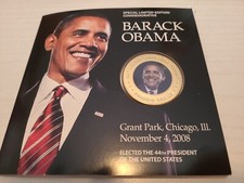 BARACK OBAMA SPECIAL LIMITED EDITION COMMEMORATIVE COIN GRANT PARKS Illinois 08 picture