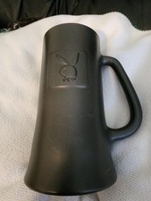 Vintage 1970s Playboy Club Matte Black Ceramic Beer Stein Tankard Mug picture