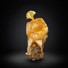 Natural Gold Leaf on Quartz 1.447g – Sculptural Crystalline Specimen – Display P picture