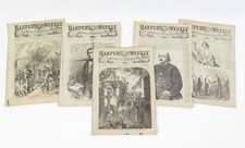 Lot of 5 Original Harper's Weekly Magazines American Civil War Era from 1861 picture