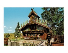 Postcard The World's Largest Cukoo Clock Vintage Alpine Alpa Wilmot, OH. *READ picture