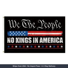 3x5 FT American Flag Banner We The People No Kings Political Protest Fade size picture