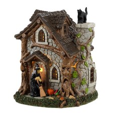 Lemax Spooky Town Haunted House Witch Halloween Village Wandas Cottage 34079 picture