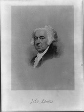 Photo:John Adams 1879 Portrait Engraving Historic President picture