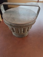 Antique French Ice Cream Mold with T 5135 Stamped onto Handle of Lid picture
