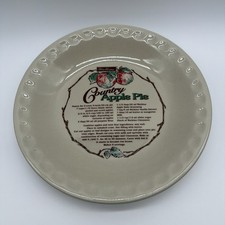 Vintage 1996 Watkins Country Apple Recipe Pie Plate Dish 10.25” Ceramic picture