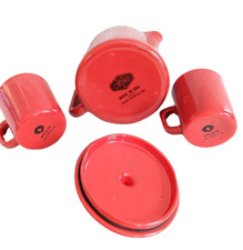 Mid Century Modern VERY RARE Red Limited of 200 MADE IN USA Teapot Mug Set MCM picture