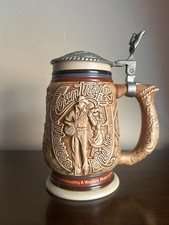 Vintage 1994 Avon Country & Western Music Lidded Beer Stein by Ceramarte picture