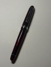 Platinum 3776 CENTURY Fountain Pen Transparent Red & Rhodium - 14K B Nib picture
