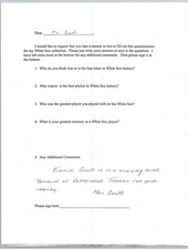 Ernie Groth Chicago White Sox Questionnaire Handwritten Note Mrs Groth 8x10 picture