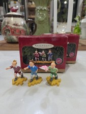Vtg Hallmark Keepsake Wizard of Oz The Lollipop Guild Set of 3 Ornaments 1998 picture
