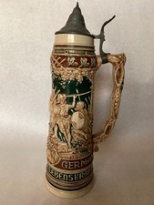Antique Matthias Girmscheid German beer stein 1890-1910 Germanic Roman Battle picture