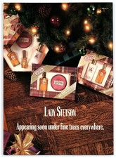 1989 Lady Stetson Vintage Print Ad, Classic All American Beauty Christmas Tree picture