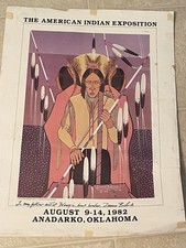 Rare The American Indian Exposition Poster 1982 Anadorka Signed Dennis Belindo picture