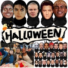 New Halloween 3D Printed Full Face Visual Mask Realistic Celebrity Performer picture