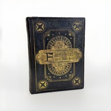 antique victorian 1885 Beautiful kessels Illustrated german Family Bible  picture