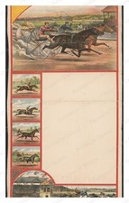 Harness Racing Vignettes Standard Postcard COPY RPPC picture