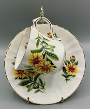Hammersley THE MARIGOLD TeaCup & Saucer Royal Avon England Bone China Gold Trim picture