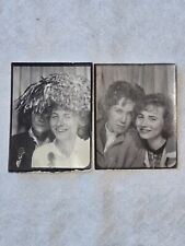 LOT OF 2 VTG 40'S-50'S PHOTOBOOTH PHOTOS FUN-LOVING CUTE YOUNG GIRL FRIENS picture