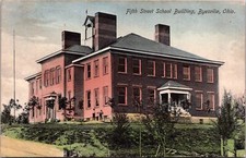 K13/ Byesville Ohio Postcard c1910 Fifth Street School Building 125 picture