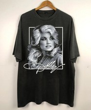 Vtg Dolly Parton Country Music Cotton Black Full Size Men Women Shirt CC312 picture