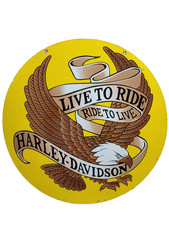 VINTAGE HARLEY DAVIDSON PORCELAIN SIGN OLD 30" EAGLE MOTOR MOTORCYCLE DEALER picture