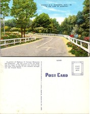 Marquette, MI Road On Highway M 41 Land Of HiawathaPostcard 59181 picture