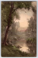 Vintage C.W. Faulkner Landscape Postcard United Kingdom Color Lithograph 5.5x3.5 picture