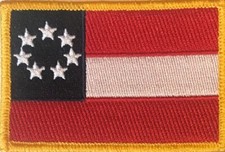 FIRST NATIONAL CONFEDERATE  PATCH - 1st REBEL - DIXIE * CIVIL WAR VEST PATCH picture