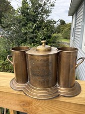 1961 Jatex Brass Ice & Wine Caddy – Château Médoc & 1966 Chateau Cos d Estournel picture