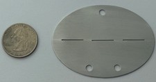 WWII German Army Dog Tag ID Blank SOLID ZINC Wehrmacht dogtag- picture