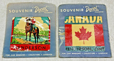 2x Vintage Henderson Ontario Canada Travel Souvenir Water Transfer Decal Sticker picture