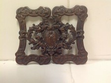 Vintage Bronze Copper Embossed Cherub Tin Plate  picture
