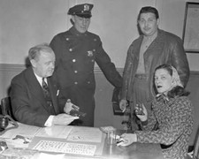 These are the principal characters in a tragic Brooklyn street sce .. Old Photo picture