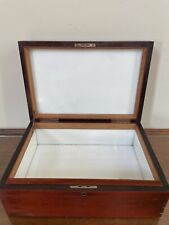 AQ Rare Large Cigar Humidor w/Milk Glass Lining Inside-5.5lbs-Great Condition picture
