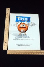 1999 M&M's Crispy Chocolate Candy Orange Magazine Page Print Ad Poster 90s 1990s picture